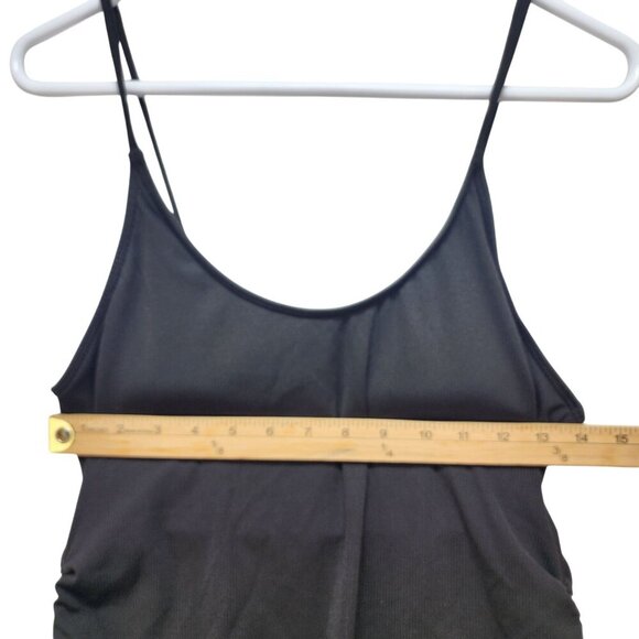 Summer Mae Black Ruched Side One Piece Swimsuit Size M Adjustable Drawstring - Picture 6 of 9